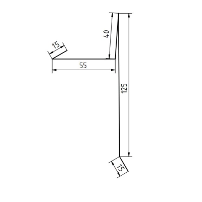 Wiatrownica standard pod pokrycie ( dachy blaszane / dachówka ) - dł. 2 mb